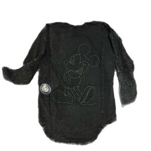 New Disney dolman sleeve t shirt stone wash with rhine stones small